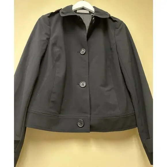 Black Single Breasted Long Sleeve Collared Blazer Jacket Size 6 - Picture 5 of 10